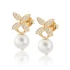 Ellipse mini pearl örhängen