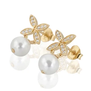 Ellipse mini pearl örhängen