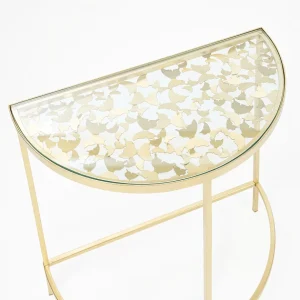 Halvmånebord fjärilar - guld