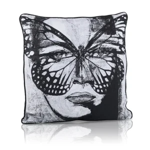 Kuddfodral Secret Butterfly jacquard 65x65cm